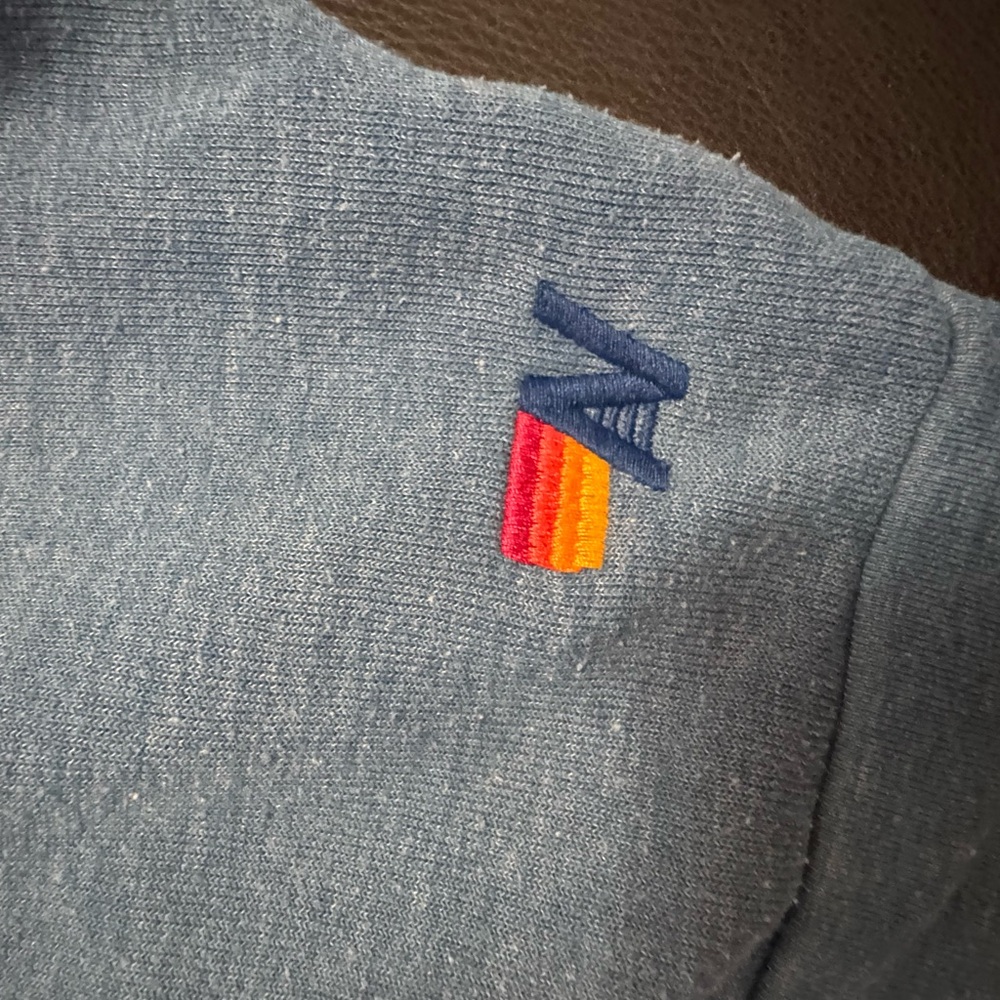 Aviator Nation Blue 5 Stripe Sweatshirt + Sweatpants XS/S - Picture 5 of 12